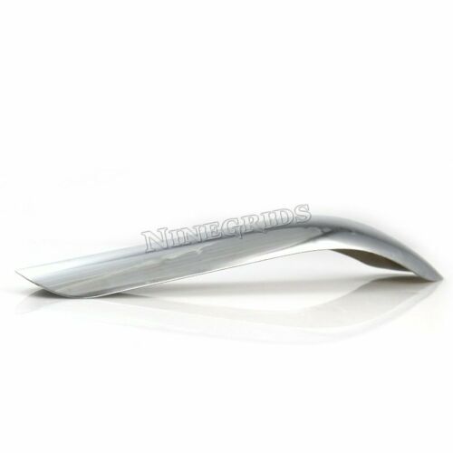 Chrome Steel Curve Motorcycle Exhaust Pipe Burn-Proof Plate Heat shield Cover - Fresh Stock Dated February 2026