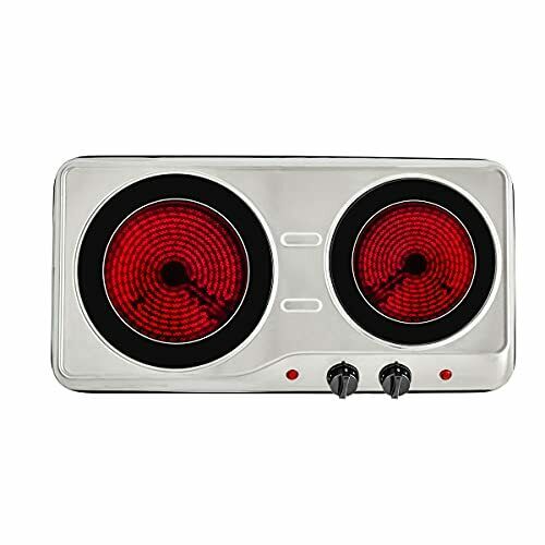 Electric Stove Cooktop Burner Infrared Ceramic Double Glass Hot Plate 1500 Watts - Fresh Stock Dated December 2025