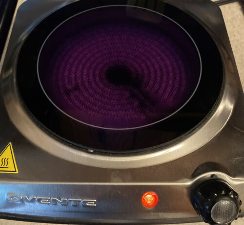Ovente Electric Burner 7 Inch Single Hot Plate Compact Cooktop BGI101S - Fresh Stock Dated February 2026
