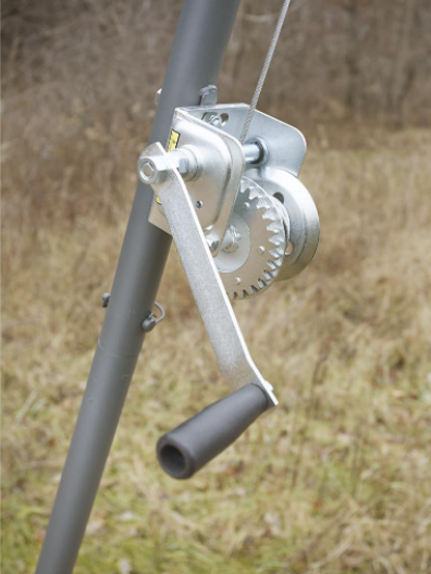Tripod Hanger Hoist Portable Game Steel 500 LB Lift System Deer Hog Hunting Tool - Fresh Stock Dated February 2026