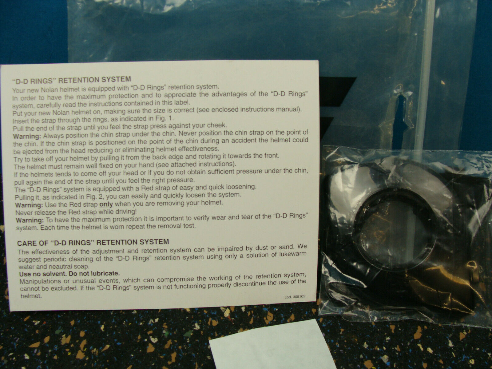 NOS Nolan N40 D Rings Retention Kit plastic part for Nolan Helmets - Fresh Stock Dated February 2026