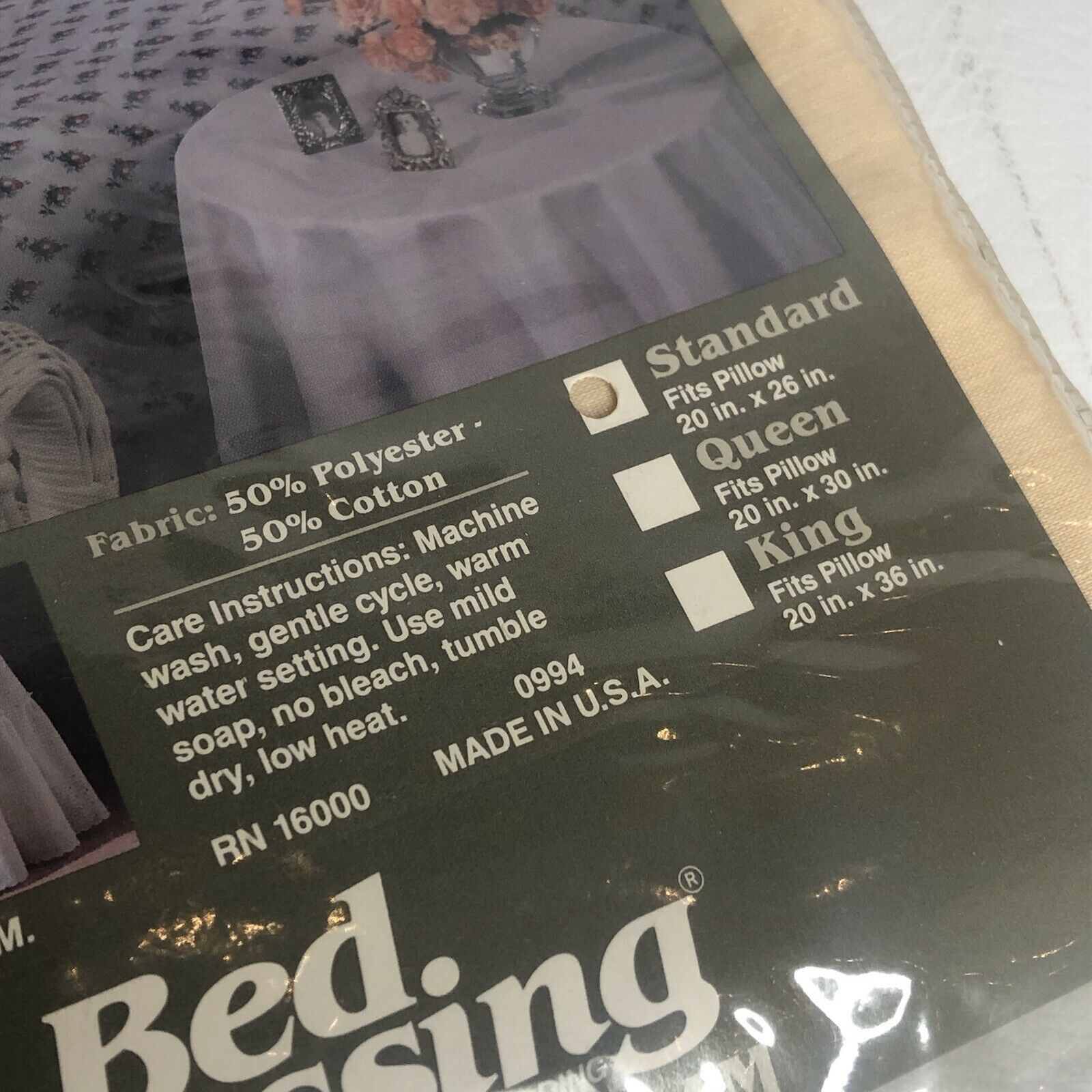 Louisville Bedding Bed Dressing Pillow Sham Eyelet Nos Vintage - Fresh Stock Dated December 2025