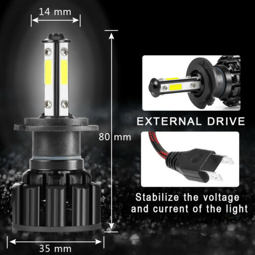 H7 CSP LED Headlight Bulbs FIT For Suzuki GSXR 1000 750 600 Hayabusa Hi Lo Beam - Fresh Stock Dated February 2026