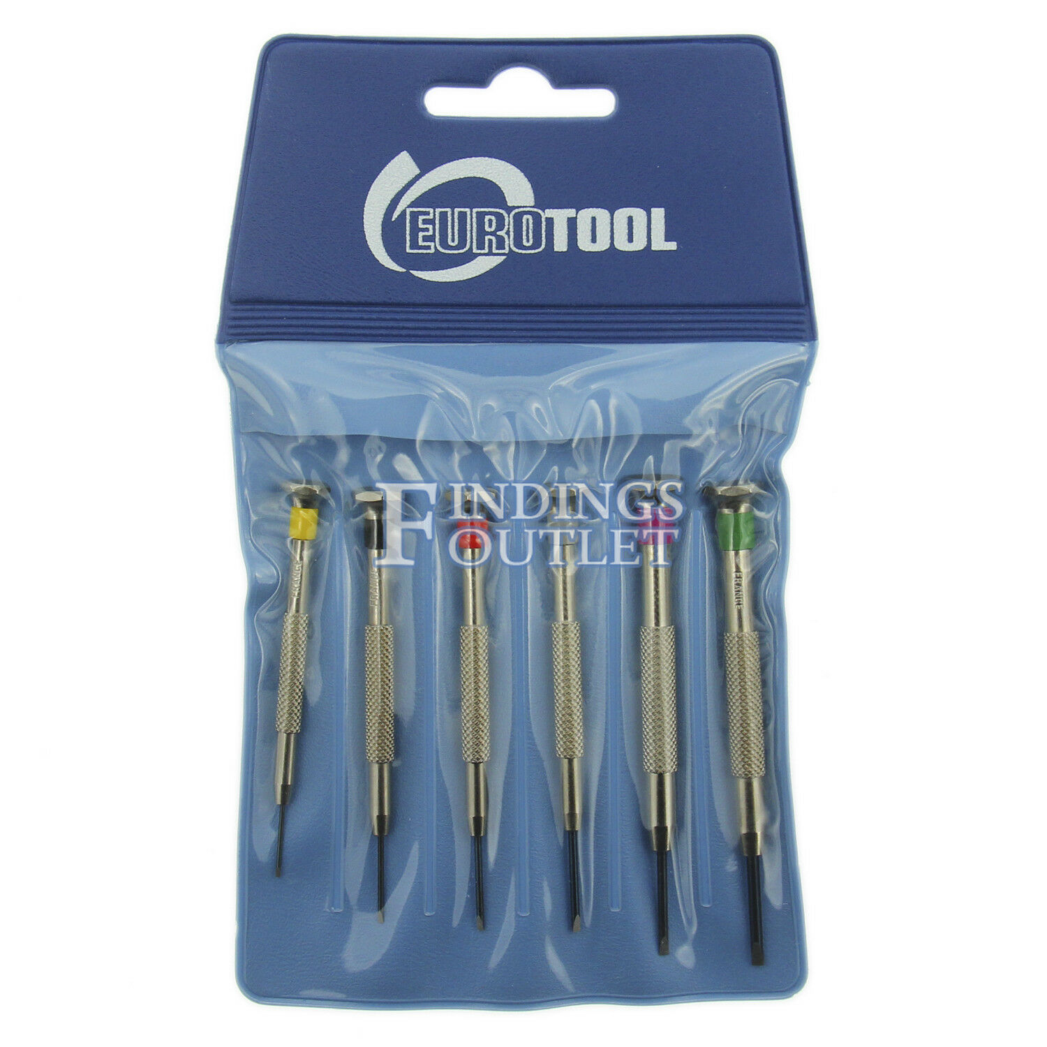 Deluxe Fixed Blade Screwdriver Set 6pc Glass Watch Repair Straight Slotted Head - Fresh Stock Dated December 2025