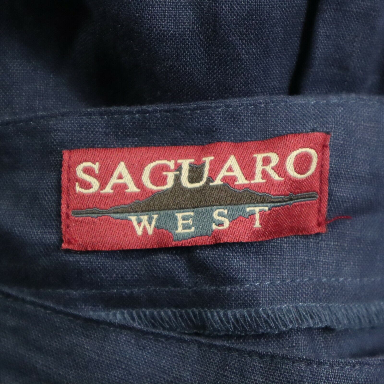 Vintage Linen Navy Tiered Ruffle Prairie Skirt Saguaro West  Lagenlook Size 8 - Fresh Stock Dated March 2026