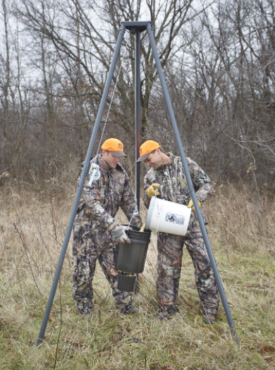 Tripod Hanger Hoist Portable Game Steel 500 LB Lift System Deer Hog Hunting Tool - Fresh Stock Dated February 2026