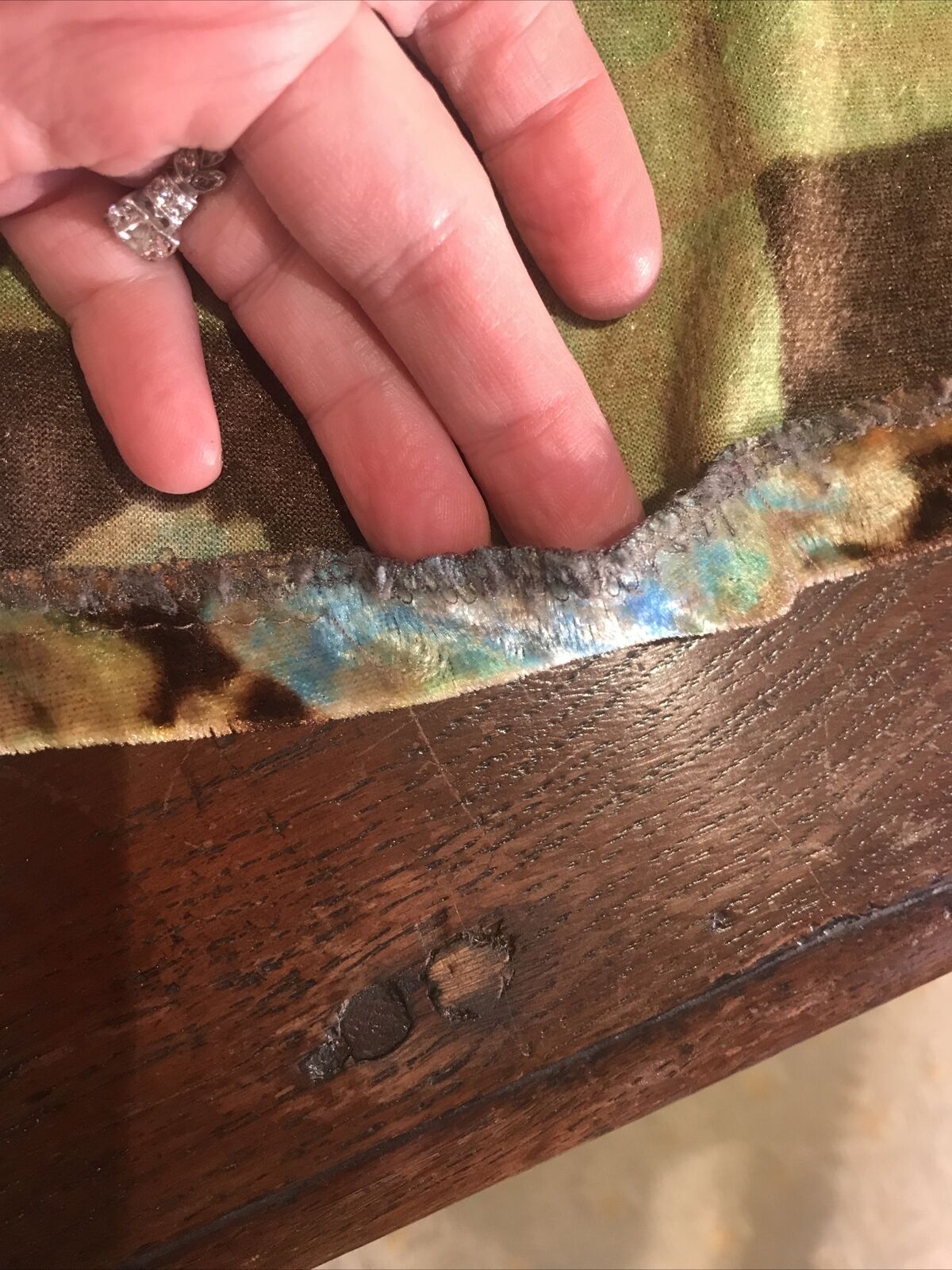 Vintage Womens Maxi Skirt Velour 60s 70s European Hippy Boho Graphic Print XS S - Fresh Stock Dated February 2026