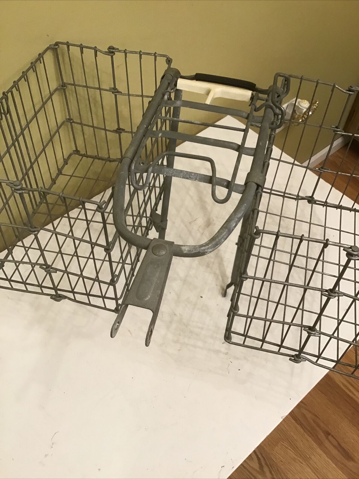 Vintage D.C.M.  Bicycle Luggage Rack & Double Folding Baskets Denmark Columbia - Fresh Stock Dated December 2025