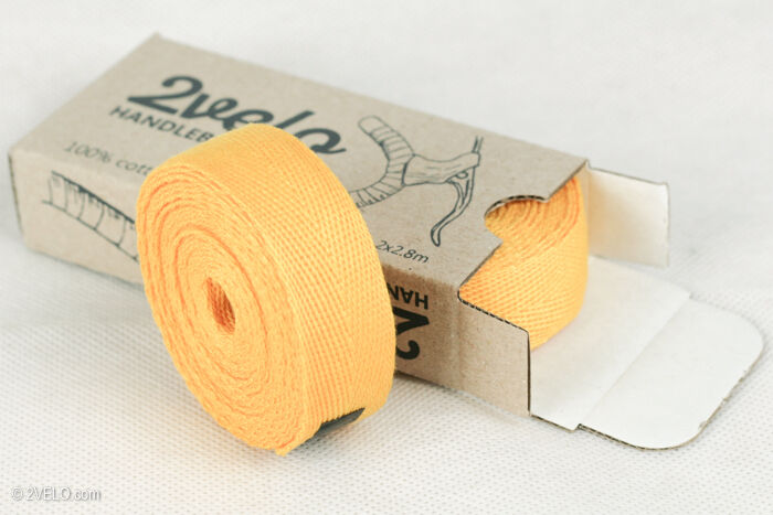 2Velo TOP COTTON Vintage HANDLEBAR TAPE yellow - Fresh Stock Dated December 2025