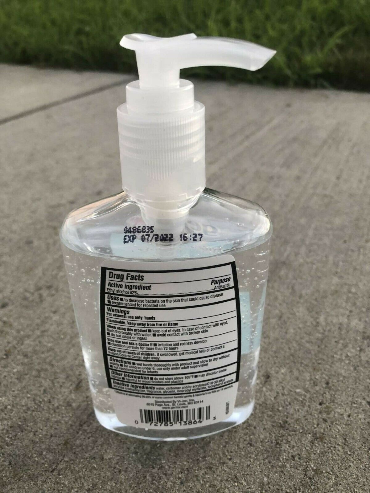 Germ-X Original Moisturizing Hand Sanitizer Pump Bottle 8oz /236ml - Fresh Stock Dated February 2026