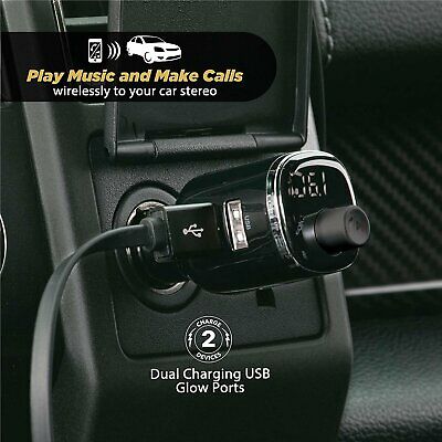 Scosche Universal Hands-Free Bluetooth Car Kit - FM Transmitter, Dual USB, Black - Fresh Stock Dated February 2026
