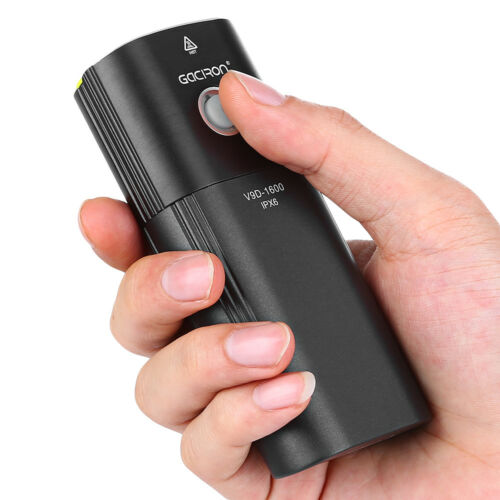 New GACIRON V9D - 1600 USB Rechargeable Bicycle Front Flashlight Remote Switch - Fresh Stock Dated February 2026