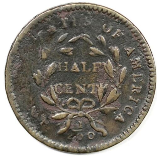 1794 Liberty Cap Half Cent C3a Small Edge Letters R5 G5 - F+ Details Lt Corosion - Fresh Stock Dated February 2026