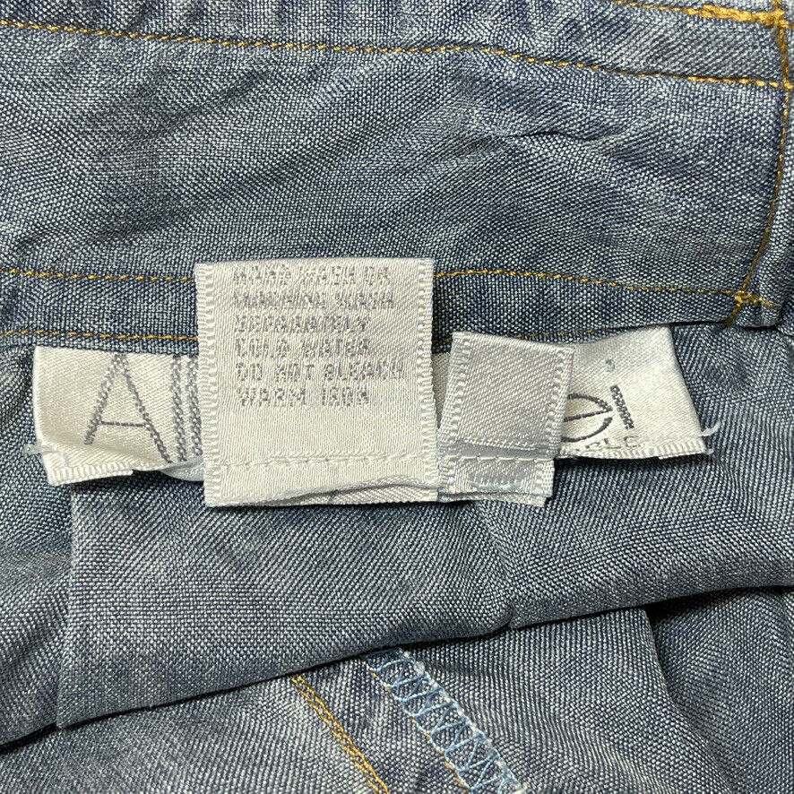 Vintage Albert Hei Washable Women's 100% Silk Blue Maxi Western Skirt Size XL - Fresh Stock Dated March 2026