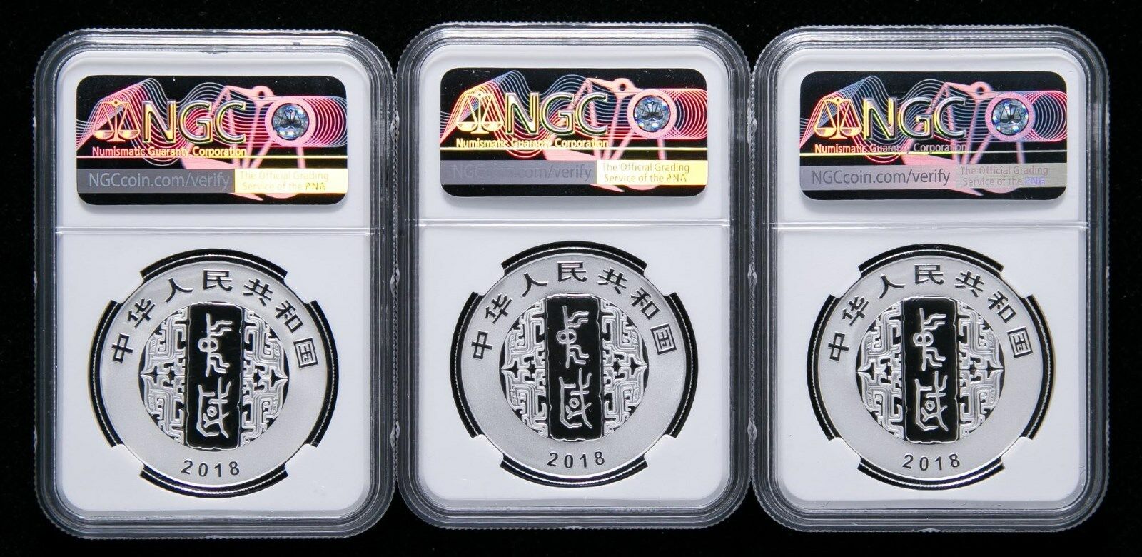 NGC PF70 China 2018 The Art of Chinese Calligraphy Silver Coin 10 Yuan 3x30g COA - Fresh Stock Dated February 2026