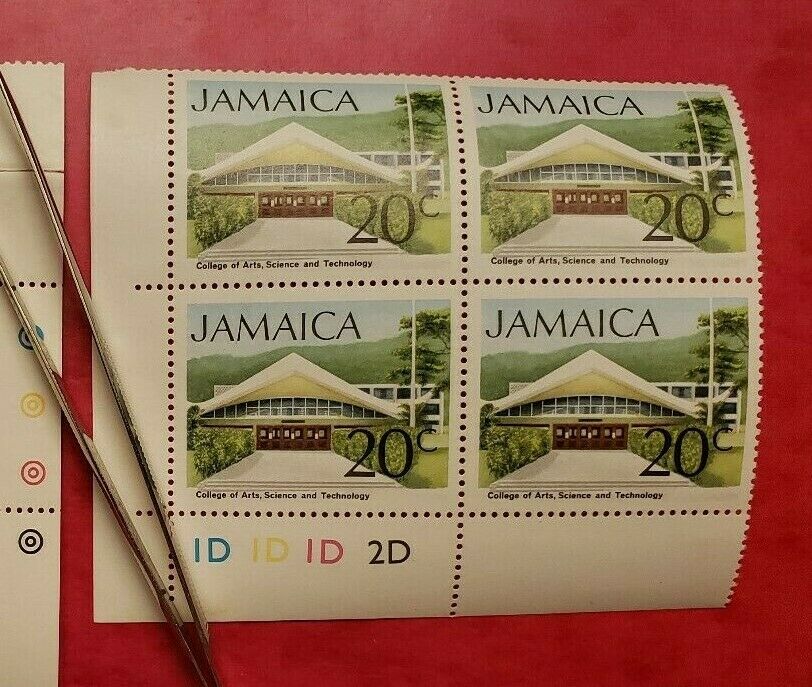 Scott # 353 - 1972  20 Cent Jamaica College BLOCK OF 4  Mint Never Hinged MNH - Fresh Stock Dated December 2025
