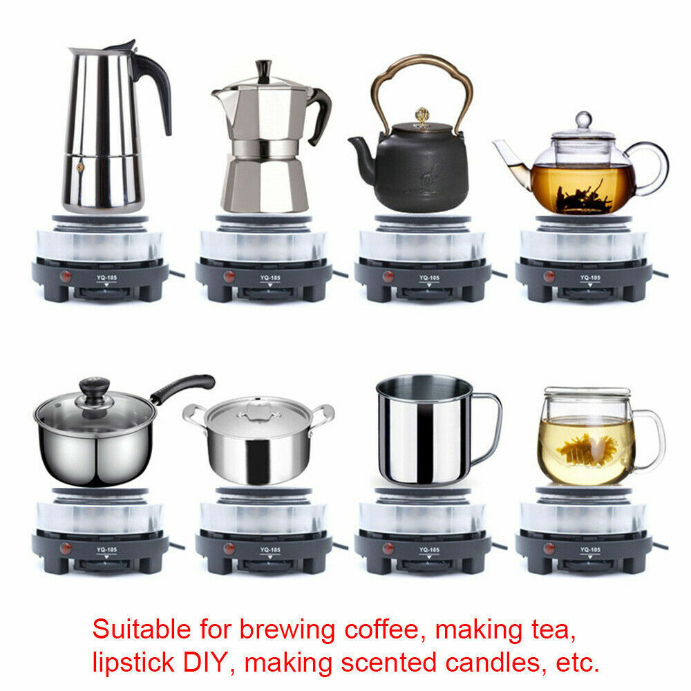 Electric Stove Hot Plate Cooker Portable Single Burner Coffee Milk Heater 500W - Fresh Stock Dated February 2026