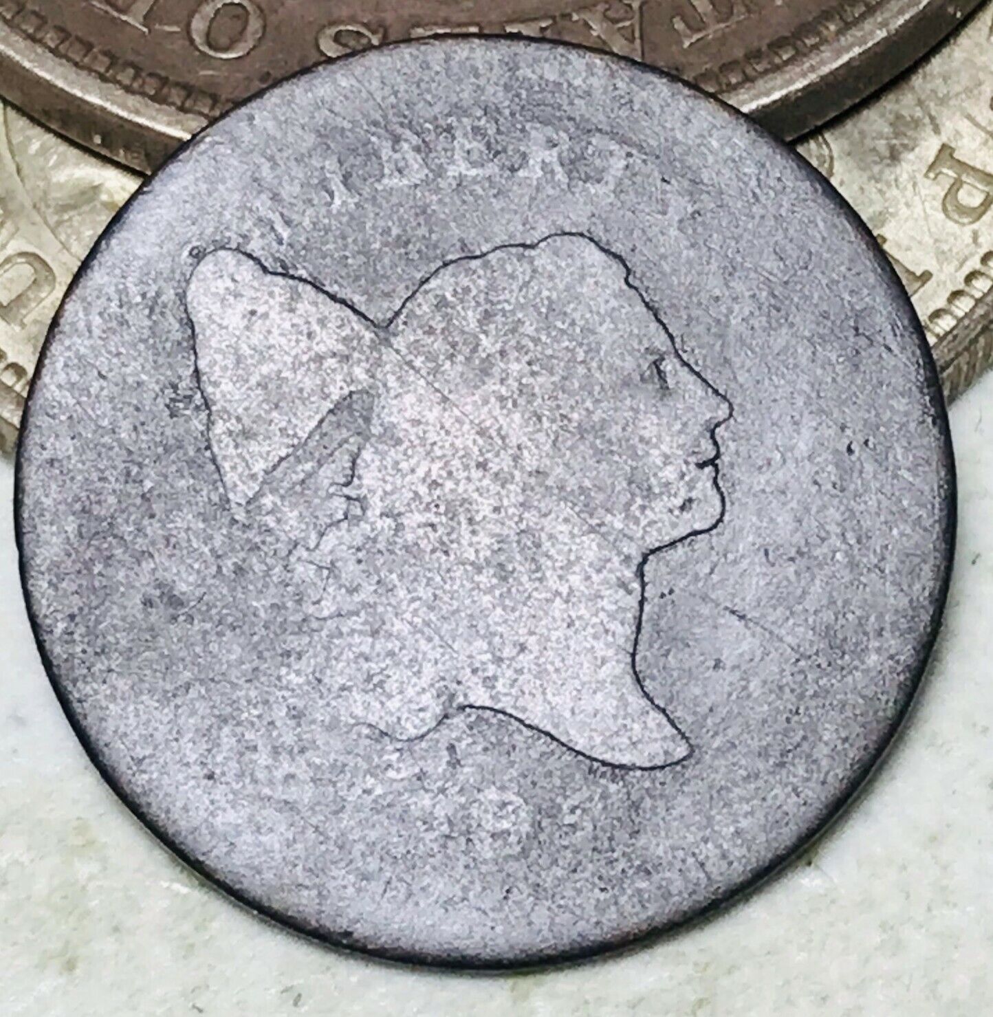 1795 Liberty Cap Half Cent 1/2c C5a R3 No Pole Plain Edge US Copper Coin CC12200 - Fresh Stock Dated February 2026