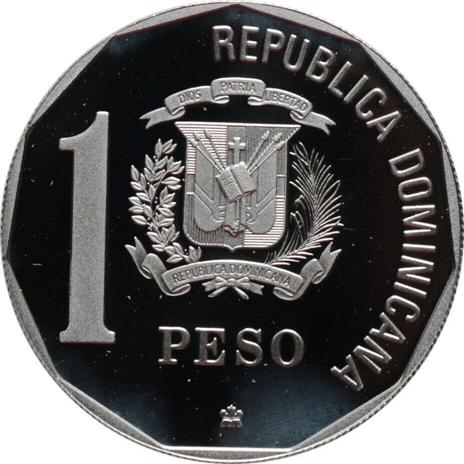 Dominican Republic 1 peso 1989, PROOF, 
