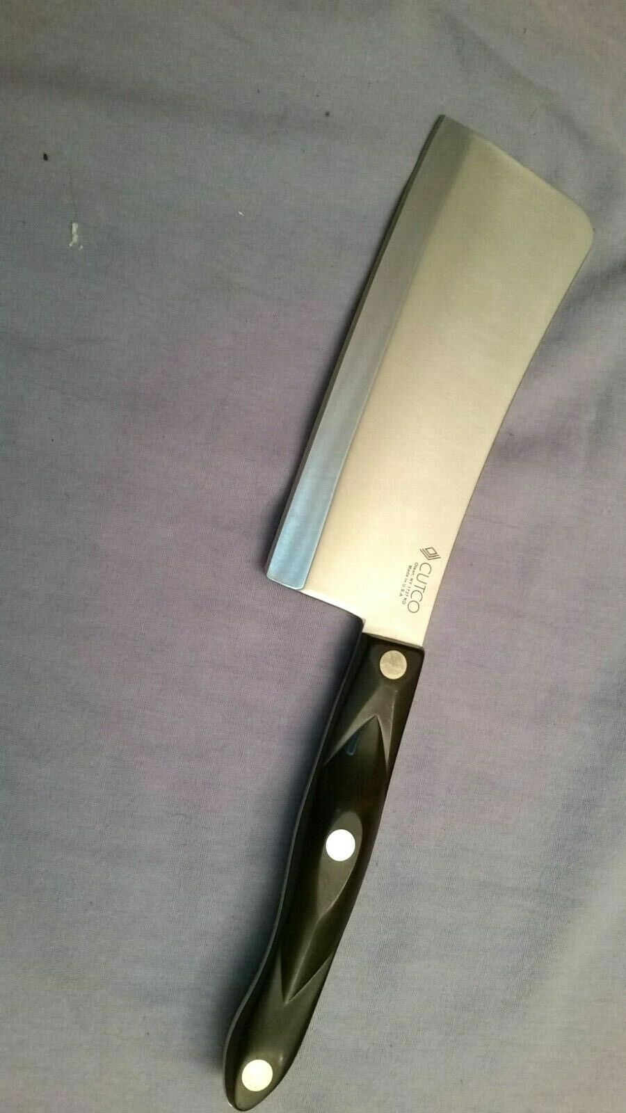 Cutco 1737 KD Cleaver, leather sheath, made in USA, sharp! High Carbon Stainless - Fresh Stock Dated January 2026