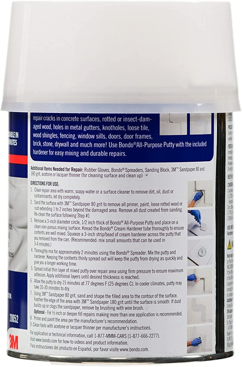 Bondo All-Purpose Putty, Designed for Interior and Exterior Home Use, Paintable, - Fresh Stock Dated December 2025