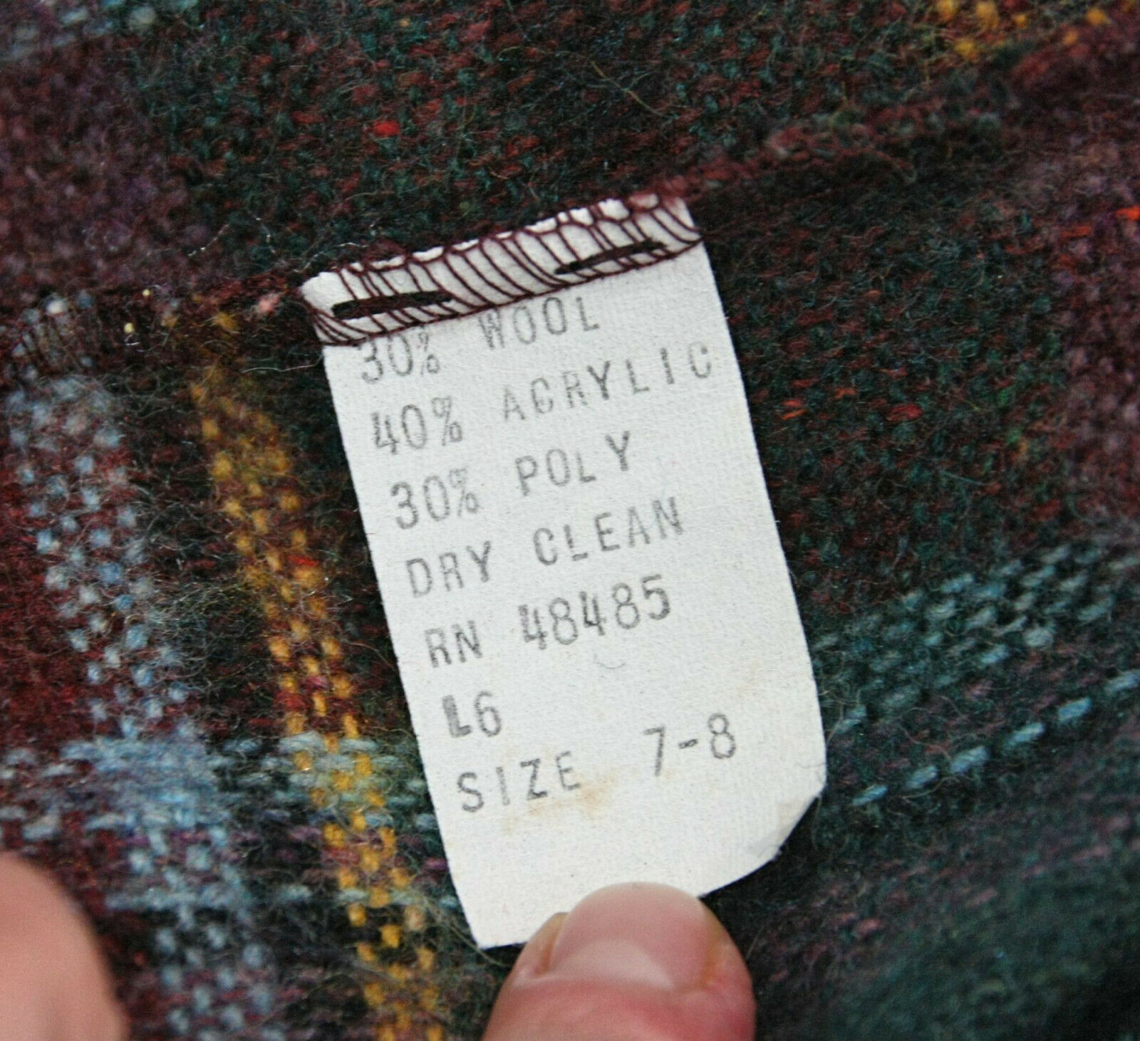 Vintage 1980's Maroon Plaid Tartan Pleated Full Flair Skirt Wool - 7/8 - Fresh Stock Dated February 2026