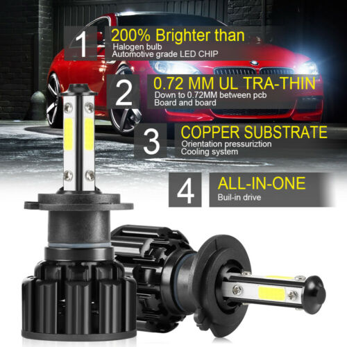 H7 CSP LED Headlight Bulbs FIT For Suzuki GSXR 1000 750 600 Hayabusa Hi Lo Beam - Fresh Stock Dated February 2026