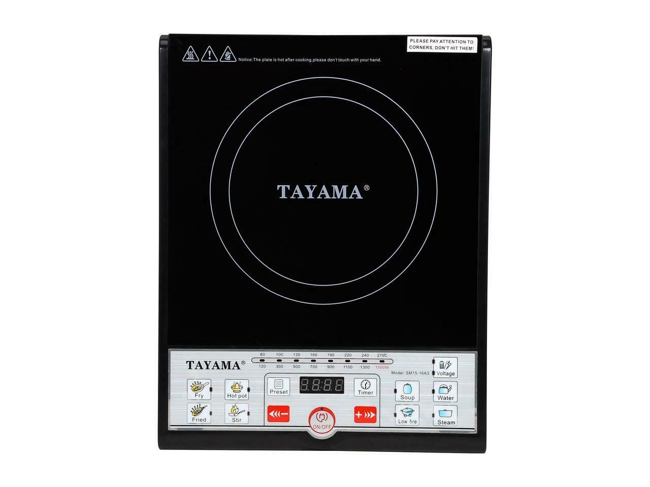 Tayama SM15-16A3 Induction Cooker with Cooking Pot, Black - Fresh Stock Dated December 2025