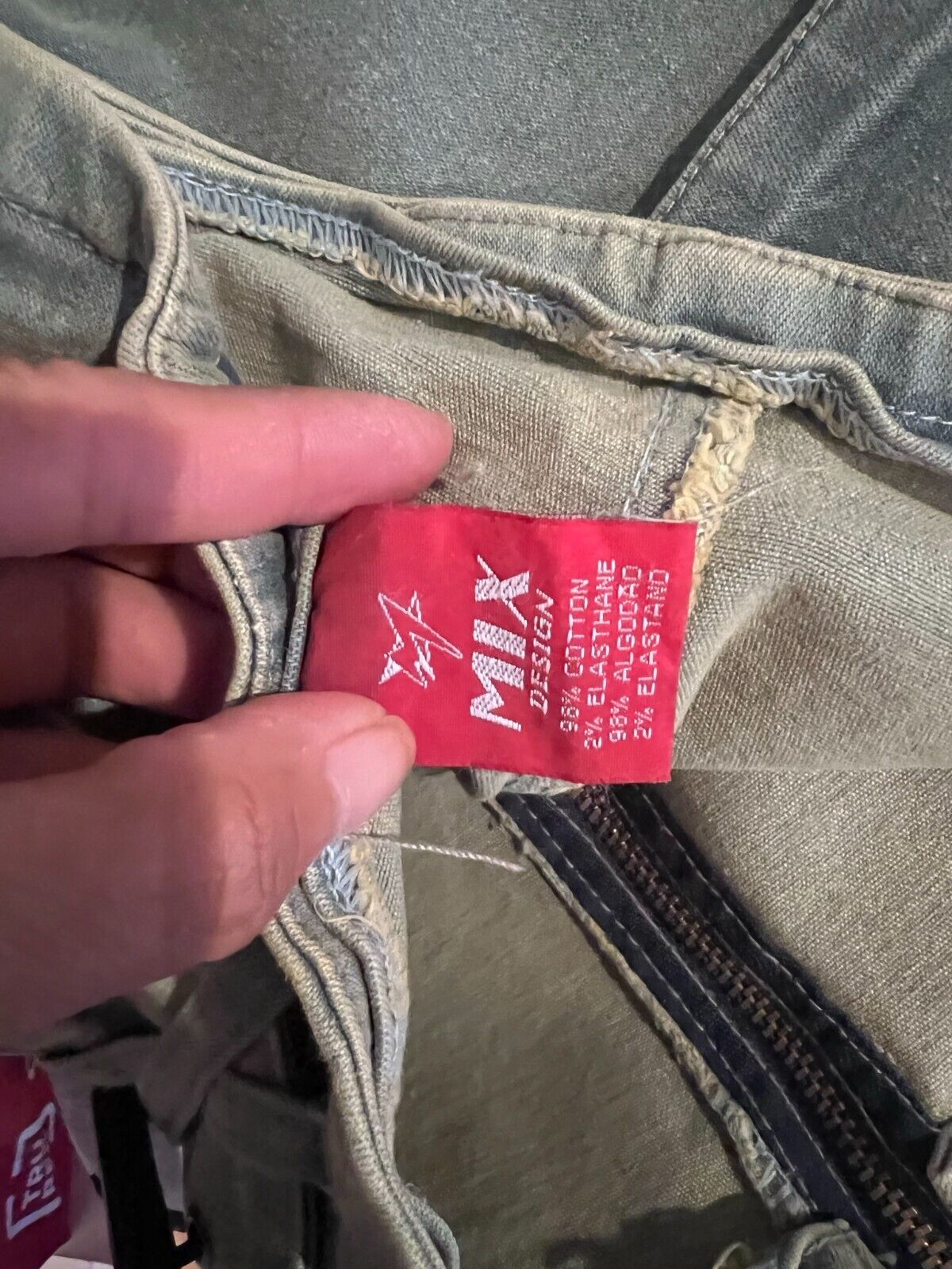 Y2K 2000'S MIX DESIGN ASYMMETRICAL BELTED DENIM MINI SKIRT SIZE 42/ 6 US - Fresh Stock Dated March 2026