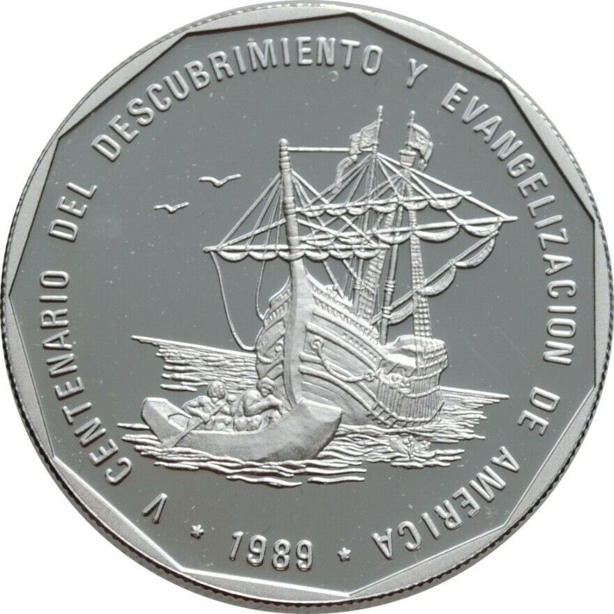 Dominican Republic 1 peso 1989, PROOF, 