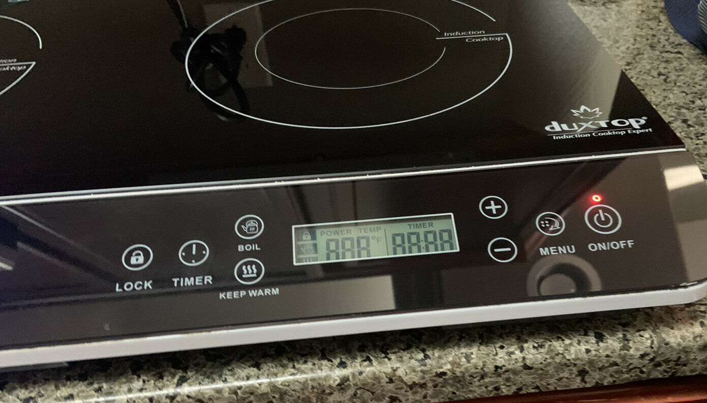 Duxtop Portable Double Induction Cooktop Stove 1800W Electric Countertop 9620LS - Fresh Stock Dated February 2026