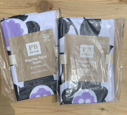 Pair Of Pottery Barn Teen PB Nouveau Floral Sham 100% Organic Cotton 2 NWT - Fresh Stock Dated February 2026