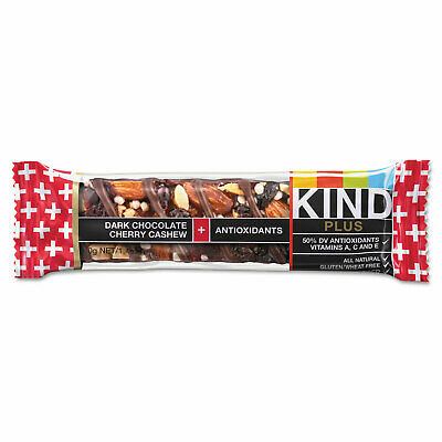 KIND Plus Nutrition Boost Bar Dk ChocolateCherryCashew/Antioxidants 1.4 oz 12 - Fresh Stock Dated December 2025