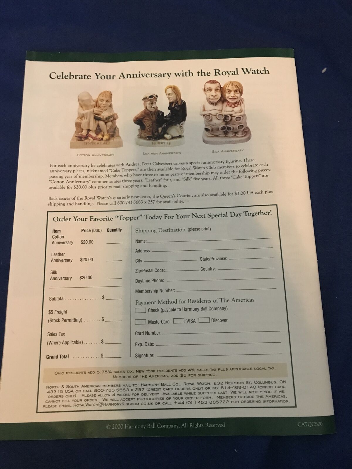 Harmony Kingdom “The Queen’s Courier” Summer 2000 - Fresh Stock Dated December 2025