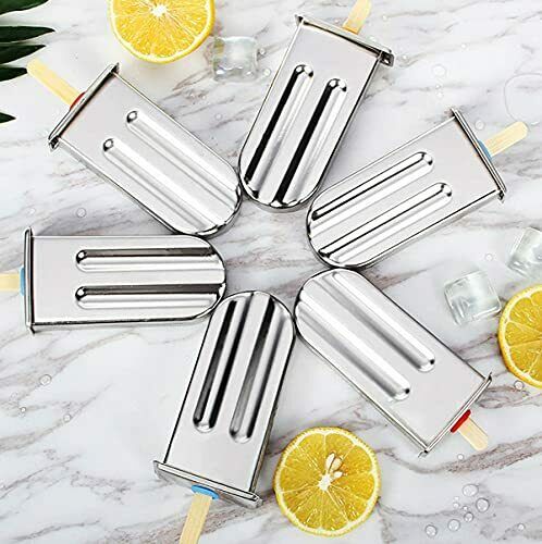 Awinking Set of 10 Stainless Steel Ice Lolly Popsicle Molds, Homemade Ice Pop... - Fresh Stock Dated December 2025