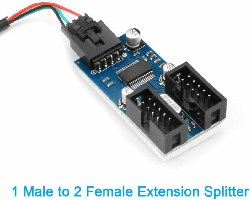 Rocketek Motherboard USB 2.0 9pin Header 1 to 4 Extension Hub Splitter... - Fresh Stock Dated February 2026