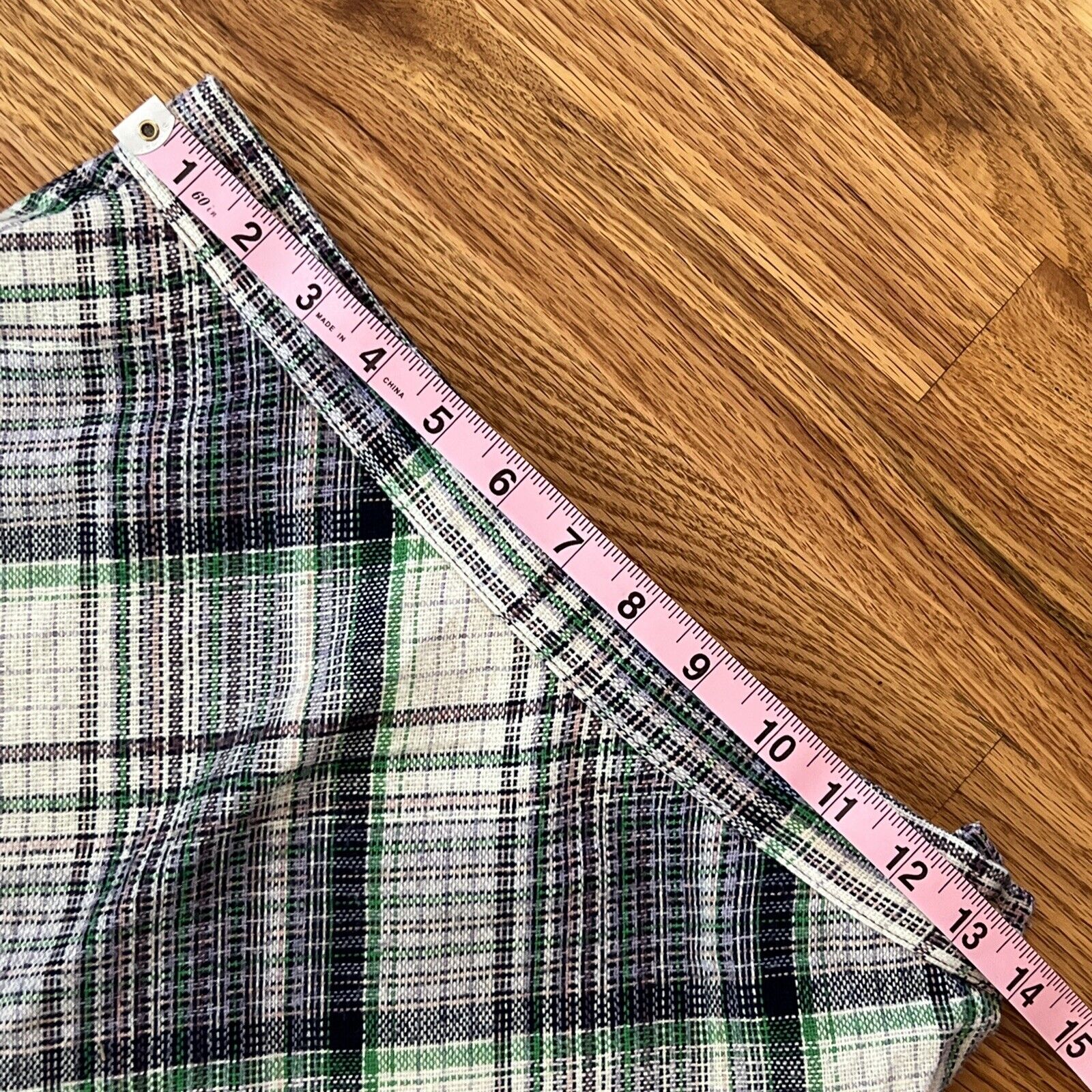 Vintage Albee Wool Blend Skirt Plaid Blue Green Marked Size 12- Appears Sz M - Fresh Stock Dated March 2026