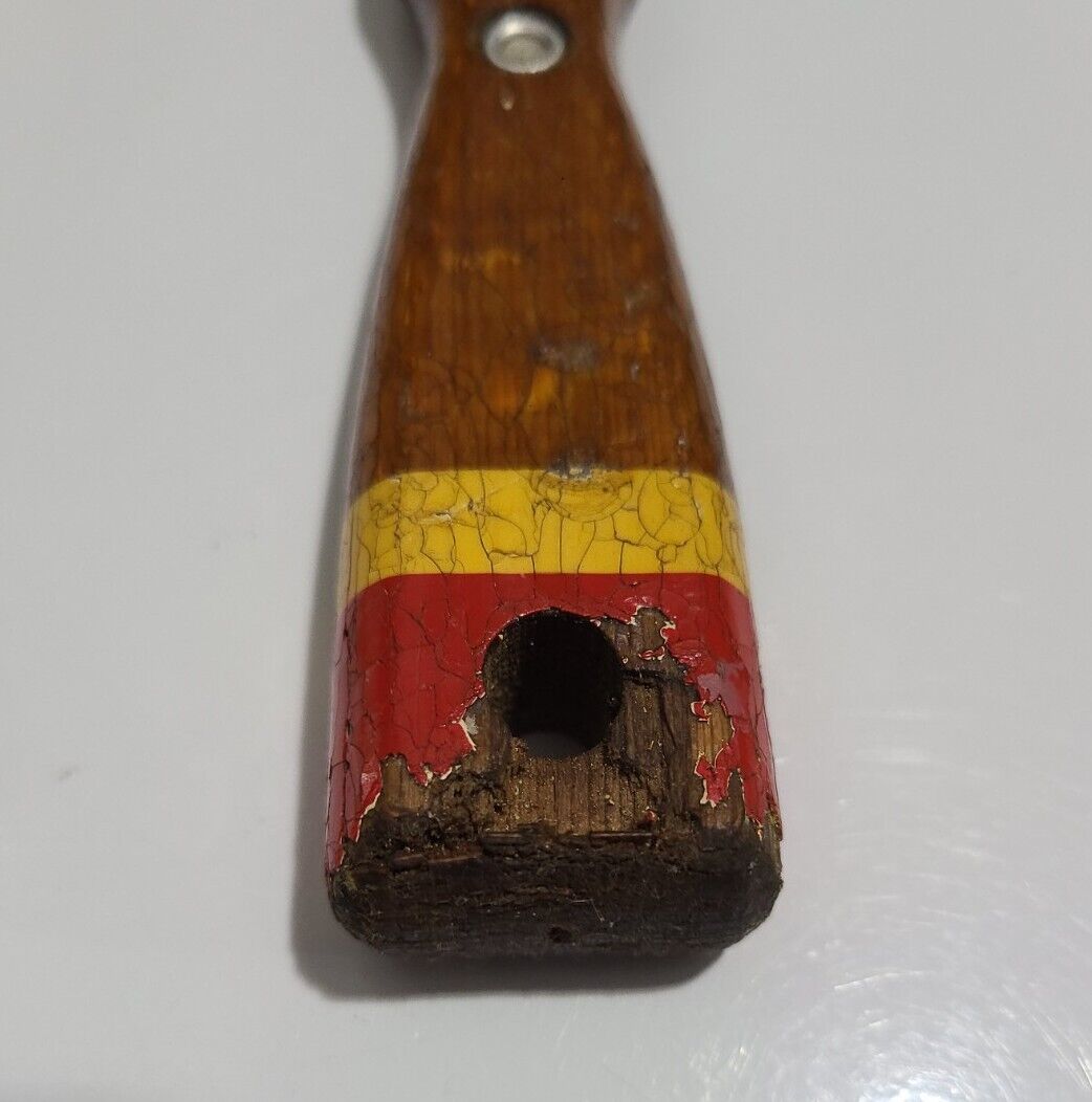 Vintage Red Devil Wood Handled Scraper / Putty Knife- 1.5 Inch Curved Blade - Fresh Stock Dated February 2026