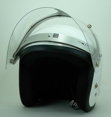 EASY FLIP!®  5-Snap Flip Up Adapter & Clear Flat Shield for Motorcycle Helmets - Fresh Stock Dated February 2026