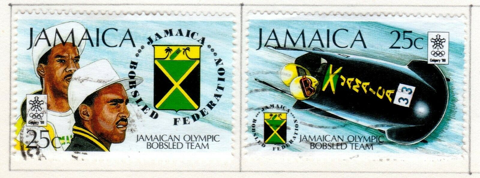 Jamaica Scott 692//733 Used on 3 Album Pages Issued 1988-1990 - Fresh Stock Dated December 2025