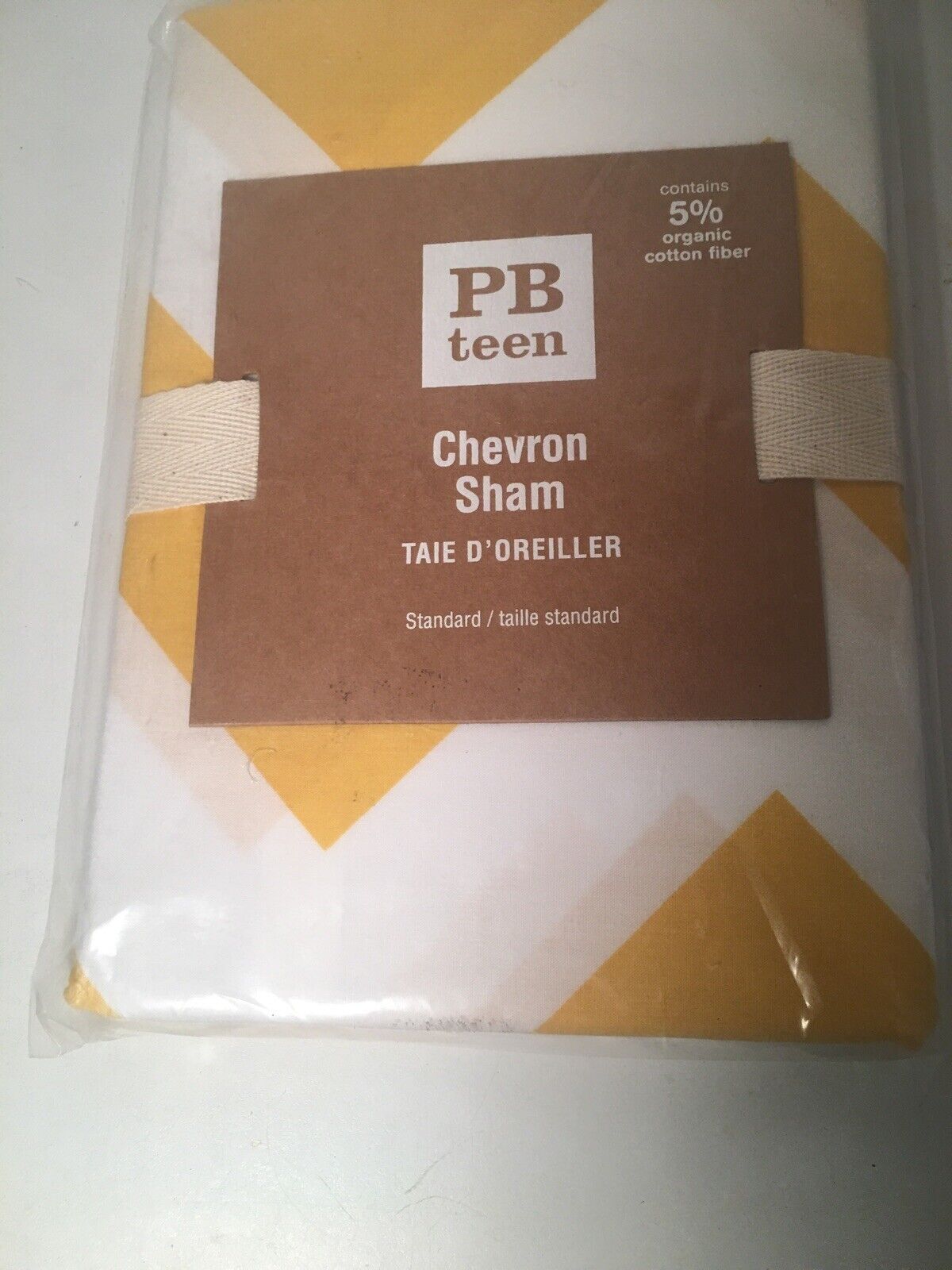 Pottery Barn Teen Chevron Standard Sham YELLOW NWT! - Fresh Stock Dated February 2026
