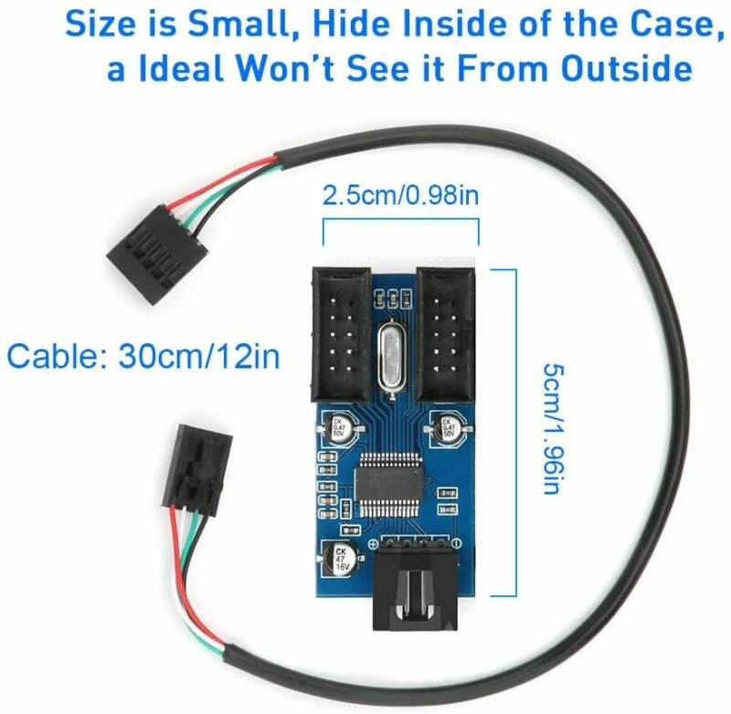 Rocketek Motherboard USB 2.0 9pin Header 1 to 4 Extension Hub Splitter... - Fresh Stock Dated February 2026