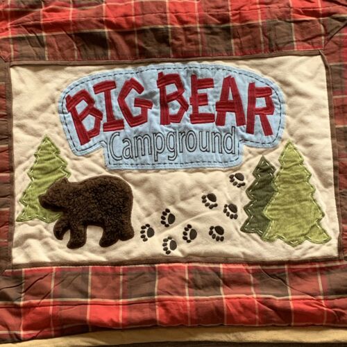 Woolrich Kids Big Bear Campground PAIR Pillow Shams Red Plaid Standard - Fresh Stock Dated December 2025
