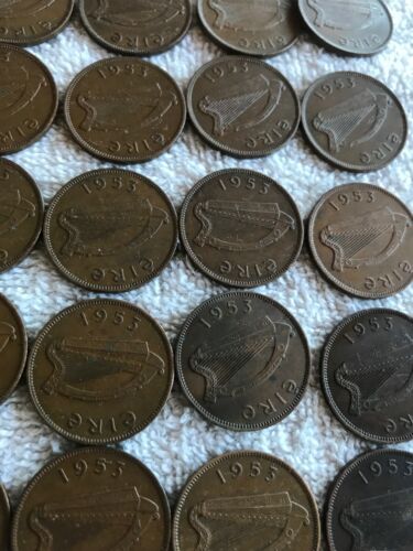 Lot Of 27 Irish Lucky Half-pennies 1953 - Fresh Stock Dated February 2026
