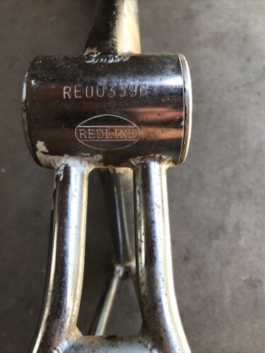 Vintage 1980s REDLINE  BMX Frame Chrome - Fresh Stock Dated December 2025