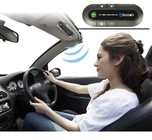 Wireless Bluetooth Hands Free In-Car Kit Speakerphone Speaker Phone Visor Black - Fresh Stock Dated February 2026