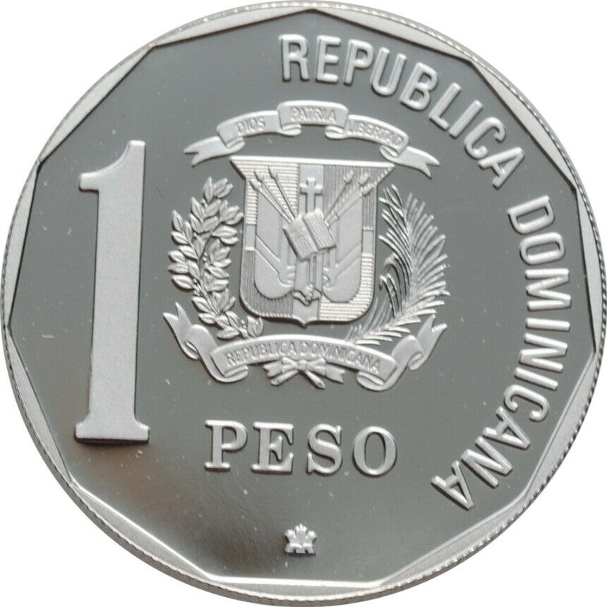 Dominican Republic 1 peso 1989, PROOF, 