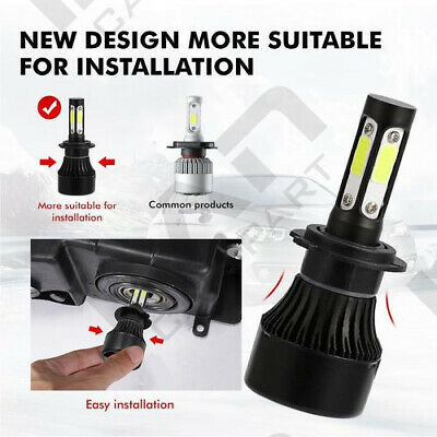 For Honda CBR 600rr 1000rr 2003-2017 - 4Side H7 LED Headlight Bulbs 6000K White - Fresh Stock Dated February 2026