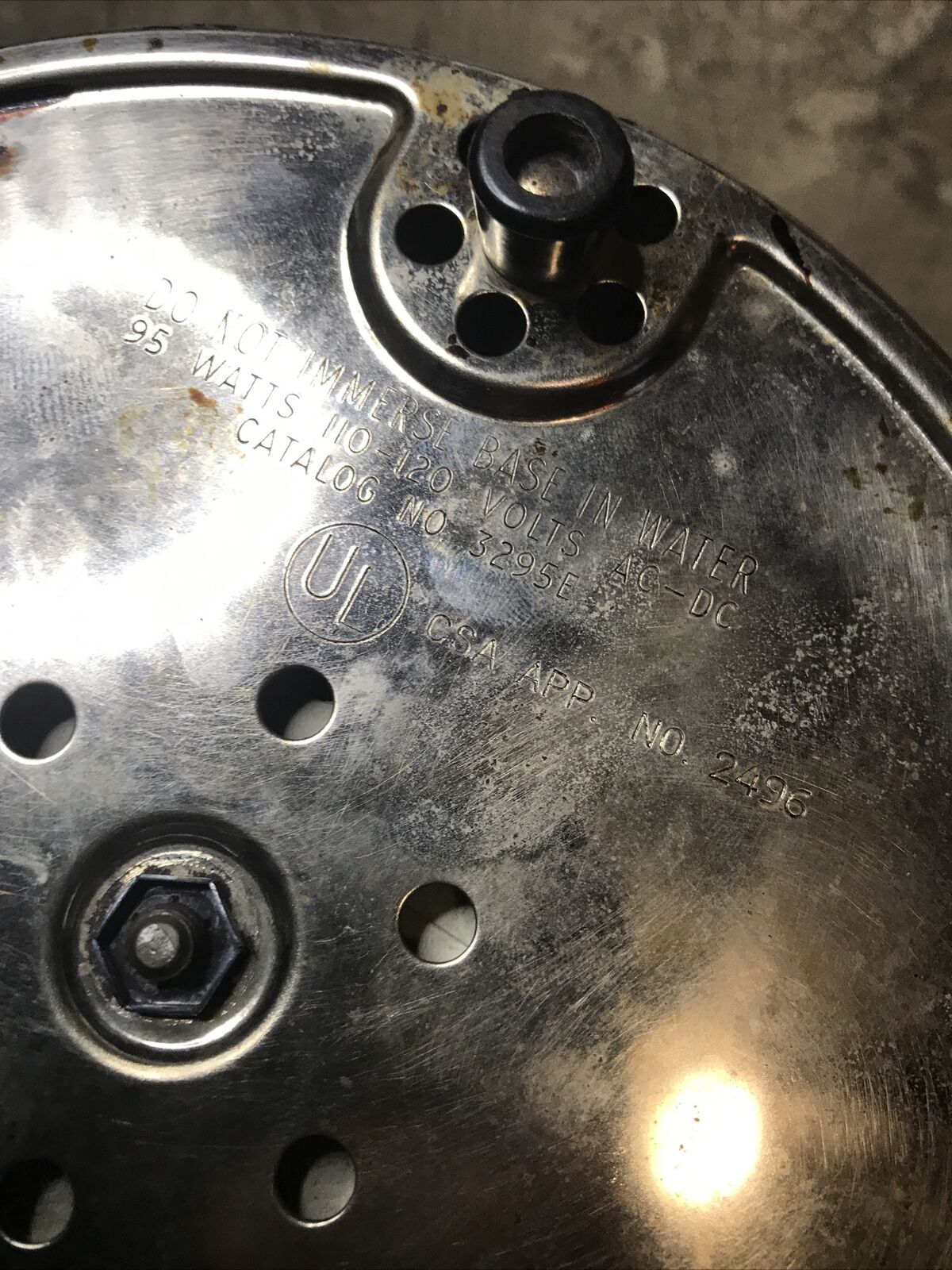 Vintage WEST BEND Aluminum Co Heat-Rite Electric Hot Plate Base w Cord  3295E - Fresh Stock Dated February 2026