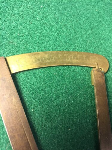 Antique Brass Watchmaker Jeweler Proportional Caliper Slide Scale Tool - Fresh Stock Dated December 2025